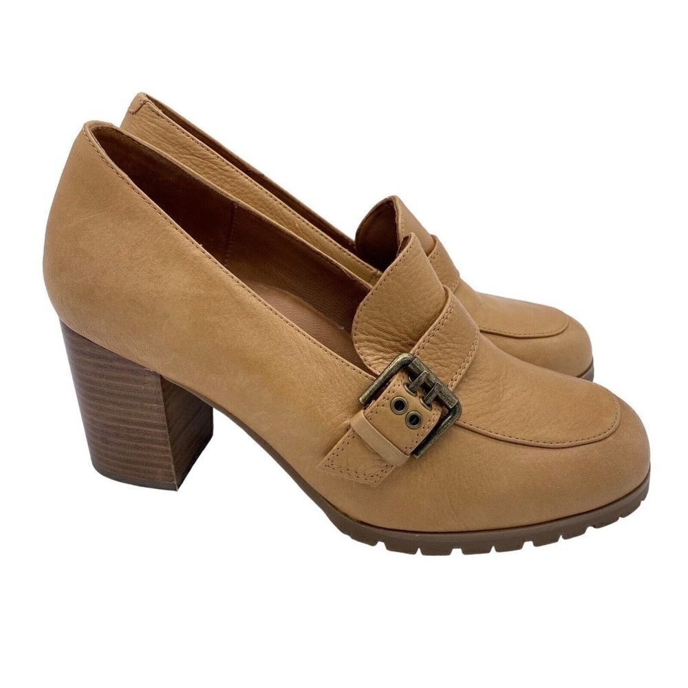 L'Amour Des Pieds Quinziano Leather Round Toe Loafer Pumps